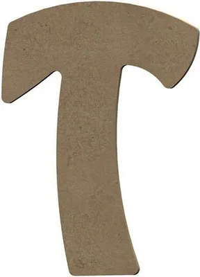 Image de Lettre T majuscule en bois MDF à décorer - 15 cm