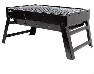 Immagine prodotto di Barbecue a carbone portatile - Pieghevole - Nero - 43 x 29 x 22 cm - Con maniglia