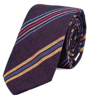 Produktbild von DonDon Herren Krawatte 6 cm gestreift lila