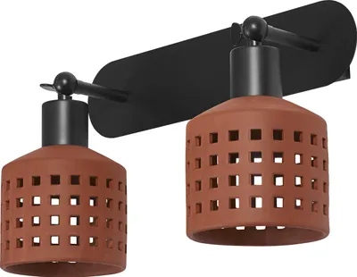 Produktbild von OSRAM 4099854453519 Decor Wandleuchte aus Ton mit Lochmuster 2xE27