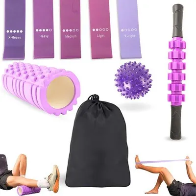 Zdjęcie produktu dla Wałek do masażu mięśni, wałek do pianki, ból pleców, zapalenie nóg i faszyszystów, pasma rozciągające, joga i pilates, masaż mięśni
