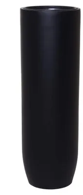 Produktbild von VIVANNO Bodenvase Fiberglas SOLERIO Rund, Schwarz matt - 33x100 cm