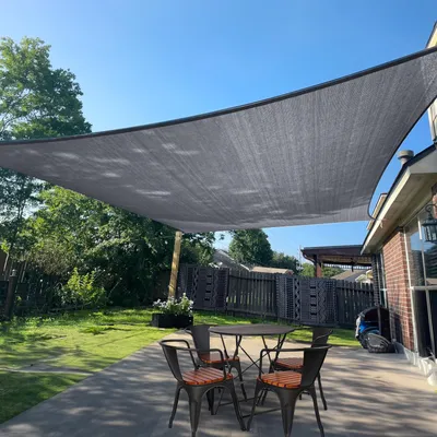 Immagine prodotto di Tenda parasole, dimensioni 20 cm x 25 cm, color grigio scuro, con protezione UV e traspirante