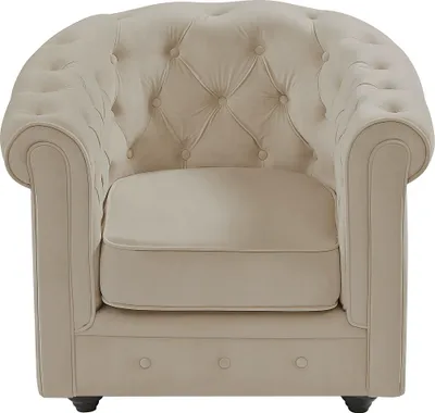 Produktbild von Sessel - Samt - Beige - CHESTERFIELD