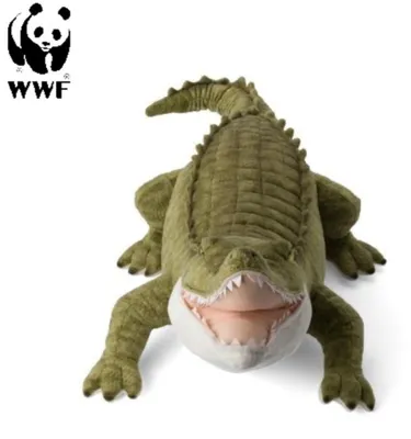 Productafbeelding van WWF knuffel krokodil (58 cm), levensechte knuffel, zacht pluche dier, pluchen figuur