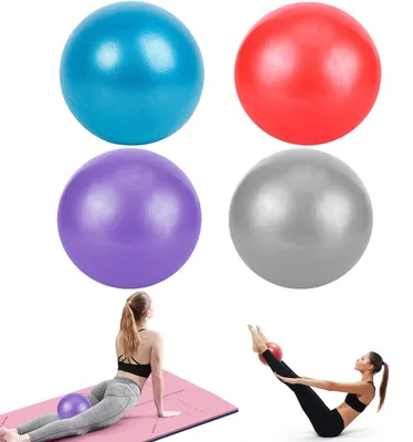 Produktbild von 4 Yoga- und Pilates-Bälle, 25 cm Durchmesser, kleine Pilates-Bälle, Fitness, Yoga
