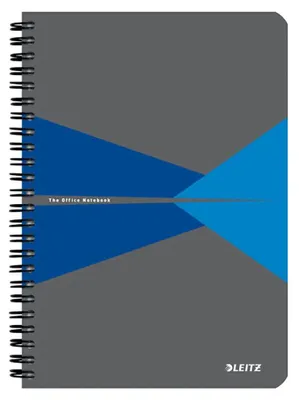 Produktbild von Leitz 44981035, Einfarbig, Blau, Grau, A5, 90 Blätter, 80 g/m², Kariertes Papier
