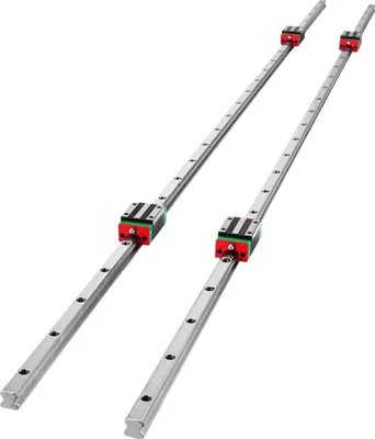 Produktbild von 2 x 15–1500 mm Linearführungsschiene mit 4 Stück Lagerblöcken für 15 mm geschlitzte Blöcke, quadratische Blöcke, Linearführungen, Fräsmaschinen, CNC-Set