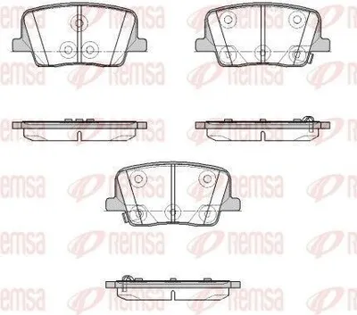 Produktbild von REMSA Bremsbeläge Satz Hinten Bremsklötze für SSANGYONG REXTON (Y400) 1947.02