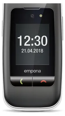 Produktbild von Emporia emporiaONE, Klapphandy, Single SIM, 6,1 cm (2.4"), 2 MP, 900 mAh, Grau, Silber