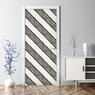 Produktbild von Dekorative Türtapete selbstklebend Tattoo Aufkleber Klebefolie Ethnisches Muster 77 x 200 cm