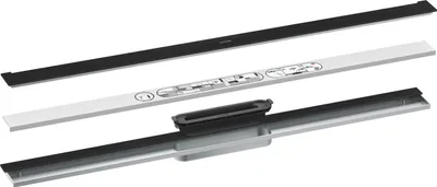 Produktbild von hansgrohe Duschrinne Drain 900mm, FM-Set, z. Wandmont., mattschwarz
