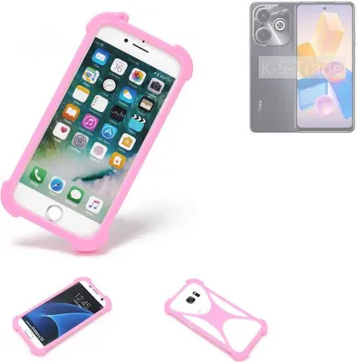 Produktbild von K-S-Trade Handy Hülle kompatibel mit Infinix Hot 40 Pro Schutz Hülle Bumper Silikon Schutz Hülle Cover Case Silikoncase Silikonbumper TPU Softcase