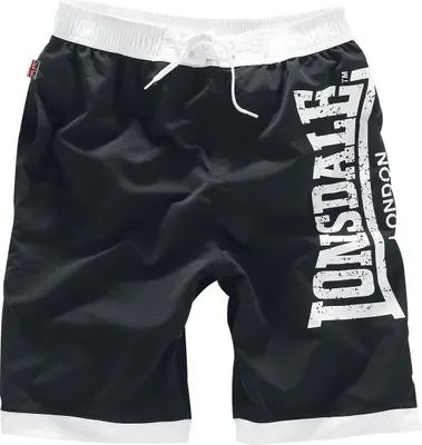 Produktbild von Lonsdale London Badeshort Herren Clennel schwarz Streetwear 100% Polyester L