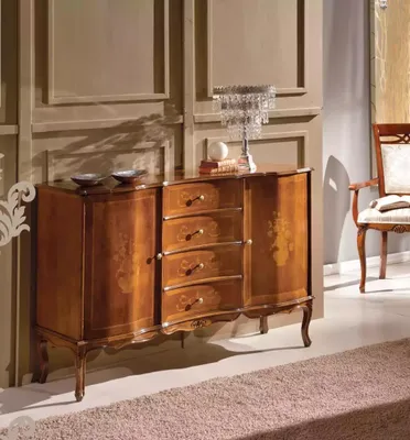 Image de Commode tiroirs marron bois Sideboard meubles classiques design commode