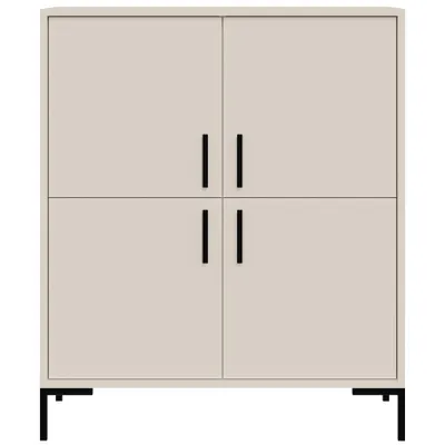 Produktbild von BEAUTYSOFA | Highboard SELENA 100 cm Kaschmir, Kommode mit 4 Türen – Moderne Kommode mit Metallbeinen 15 cm, Selbstschließend, Wohnzimmer
