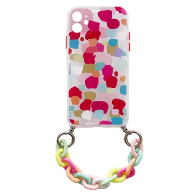 Produktbild von starfix Color Chain Gel Silikon-Hülle mit Kettenanhänger für iPhone SE 2022 / SE 2020 / 8 / 7 Mehrfarbig (2)