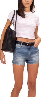 Produktbild von GUESS - Gestreiftes Damen-T-Shirt mit Logo - Größe L