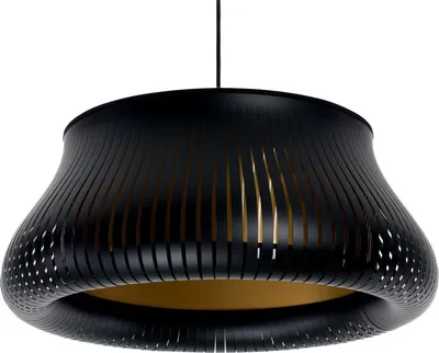 Produktbild von Hängelampe D: 30 cm rund H: max. 82 cm Schwarz E27 Modern Hängeleuchte