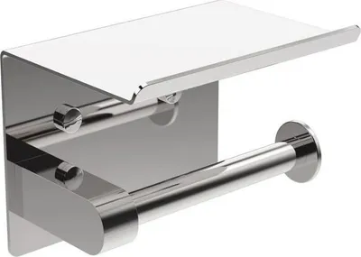 Produktbild von Toilettenpapierhalter, Wandmontage, Edelstahl 304, Schrauben- oder 3M-Klebemontage, Silber