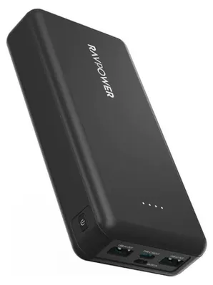 Image de Batterie externe RavPower RP-PB1216, 20 000 mAh, 15W, 4 ports, Noir