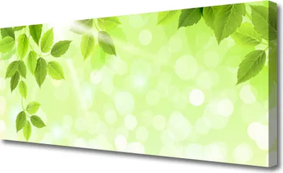 Produktbild von Tulup Leinwand-Bilder 125x50 Wandbild Canvas Kunstdruck Blätter Pflanzen