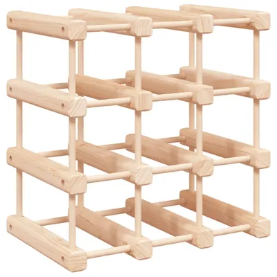 Zdjęcie produktu dla vidaXL Stojak na wino na 12 butelek 36x23x36 cm lite drewno sosnowe