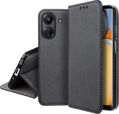 Obrázek produktu pro Pouzdro pro Xiaomi Redmi 13C | Poco C65 SMART MAGNET CASE PENĚŽENKA + SKLO 9H