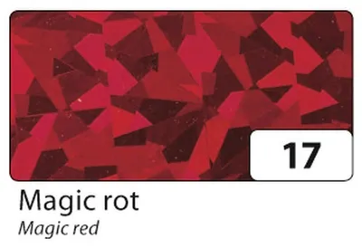 Produktbild von Holographische Folien Magic in rot 40cm x 1m