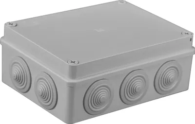 Produktbild von Aufputzdose, hermetisch, grau, IP65, 190x140x70, PAWBOL S-BOX 406