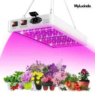 Obrázok produktu pre LED rastlinná lampa – 1000 W – 216 LED diód – Vodoodpudivé osvetlenie pre rastliny a zeleninu – Zavesený model – Dvojitý vypínač
