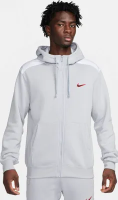 Produktbild von Nike M Nsw Sp Flc Fz Hoodie Bb Wolf Grey/White S