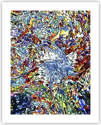 Produktbild von Poster - Poster ohne Rahmen - Abstraktion modern - 40x50 cm - Wand Bild - Wanddeko - Wandbilder - Kunstposter - Wandposter - Bilder - Kunstdruck - Wanddekoration - Wandbild - P2XPA40x50-4045