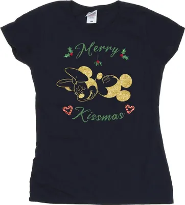 Produktbild von Disney - "Merry Kissmas" T-Shirt für Damen BI33559 (M) (Marineblau)