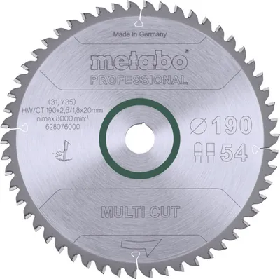 Produktbild von Metabo Sägeblatt multi cut - professional FZ / TZ 5° neg