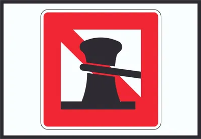 Produktbild von Anlegen verboten Symbol Schild A3 Rückseite selbstklebend