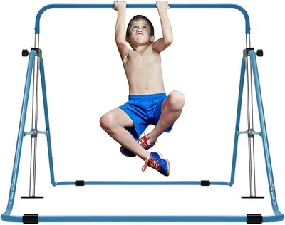 Produktbild von Turnreck Gymnastik Kinder, 150KG Tragfähigkeit Turnstange Reckstange Klimmzugstange Reckanlage Horizontale Höhenverstellbar für 3-8 Jahre Alte Kinder Indoor