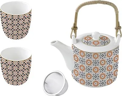 Image de Coffret Théière Geo Ethnic Design Ethnique Moderne - Easy Life