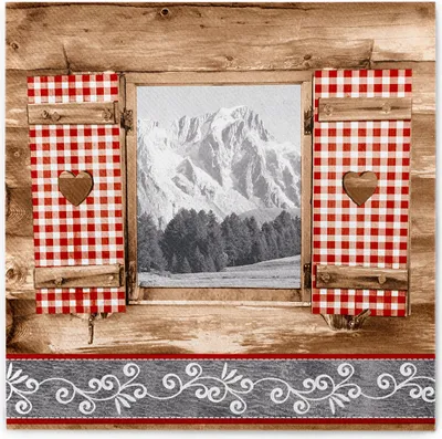 Produktbild von Airlaid Serviette Almblick, 40 x 40 cm, 50 Stück - Mank