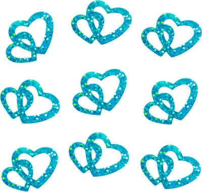 Produktbild von Oblique Unique Herz Konfetti Glitzer Tischdeko Streudeko Hochzeit Deko - türkis