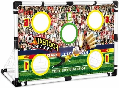 Obrázek produktu pro Dětská fotbalová branka – tréninková branka – pro fotbalový trénink – design 2 v 1 – rozměry 150 x 120 cm – bílá