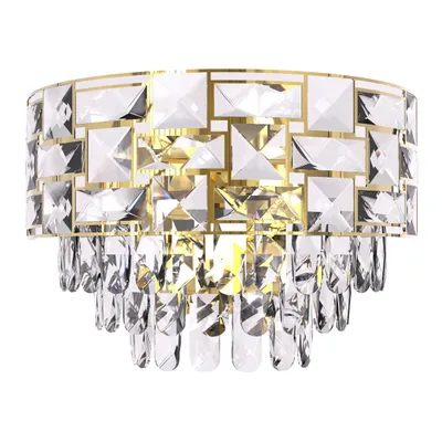 Produktbild von Goldene Kristallwandleuchte LUXURIA 2xE14 Milagro ML8893