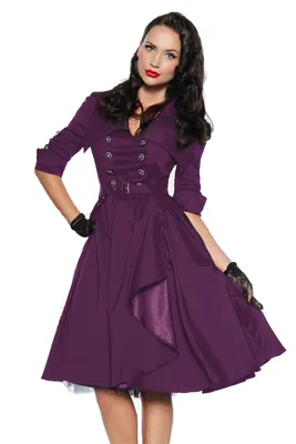 Produktbild von Rockabilly-Kleid - Farbe:  lila  - Größe:   L