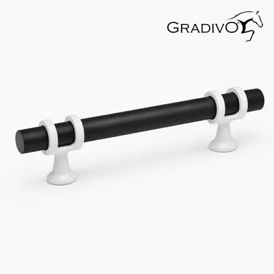 Produktbild von Möbelgriff Küchengriffe Schrankgriff Bügelgriff Schubladengriffe 628 Weiß - Schwarz 128 mm