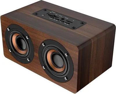 Obrázek produktu pro Retro dřevěný reproduktor s Bluetooth, FM rádiem a funkcí časovače