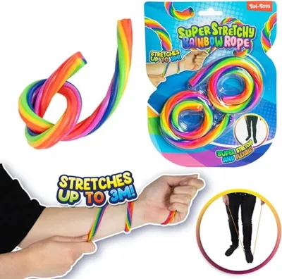 Zdjęcie produktu dla Toi-toys super rozciągliwy sznur tęcza 2 szt