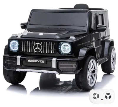 Produktbild von Mercedes-Benz G63 AMG Kinder Elektroauto 12V (1–5 Jahre) – Offiziell Lizenziert, mit Fernbedienung, EVA-Reifen & Ledersitz – Kinder Elektrofahrzeug – Schwarz