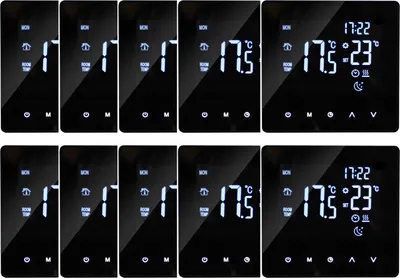 Produktbild von 9X Smart Thermostat 3A Raumthermostat Wasserheizungsgeräte Fußbodenheizung, Touchscreen LCD-Display, programmierbare Untergrundheizung