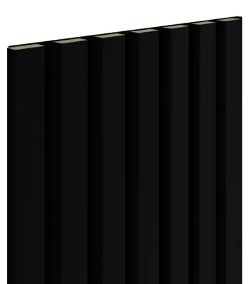 Zdjęcie produktu dla Lamele ścienne 7L Marbet Design WOODLINE 270x30 cm Czarny mat na czarnym filcu 1 szt.