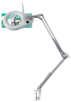 Produktbild von UNiLUX LED-Lupenleuchte ZOOM mit Tischklemme weiß